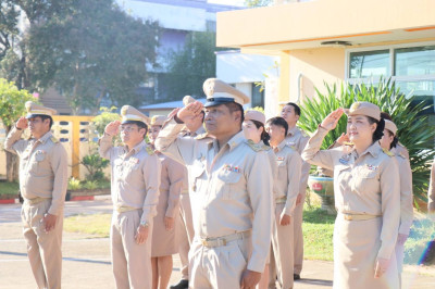 สำนักงานสหกรณ์จังหวัดยโสธร ร่วมกิจกรรมเคารพธงชาติไทย Image 1