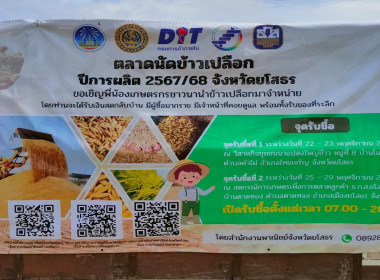 ร่วมเปิดงานตลาดนัดข้าวเปลือก ปีการผลิต 2567/68 ครั้งที่ 1 ... Image 3